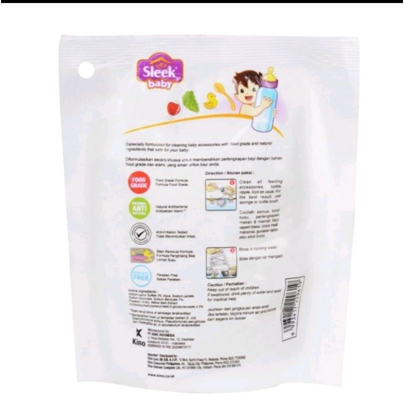 Sleek Baby Bottle Nipple &amp; Accessories Cleanser Pouch 2×70mL