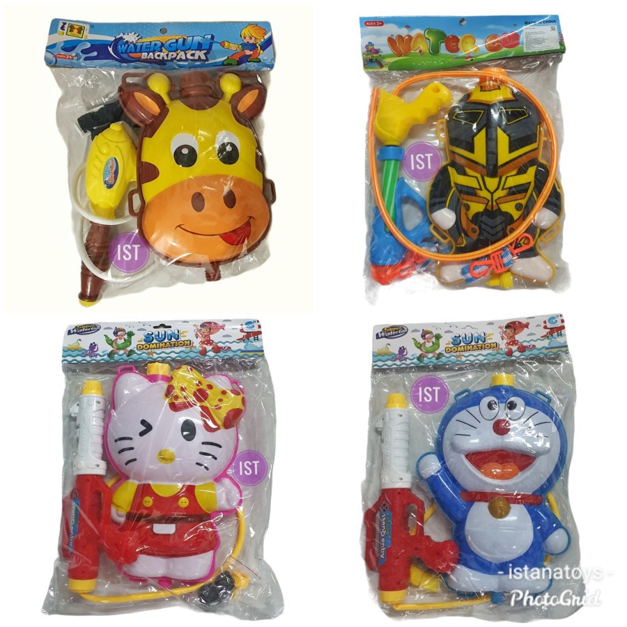 MWN.TOYS Mainan Water Gun Pistol Air Ransel Karakter