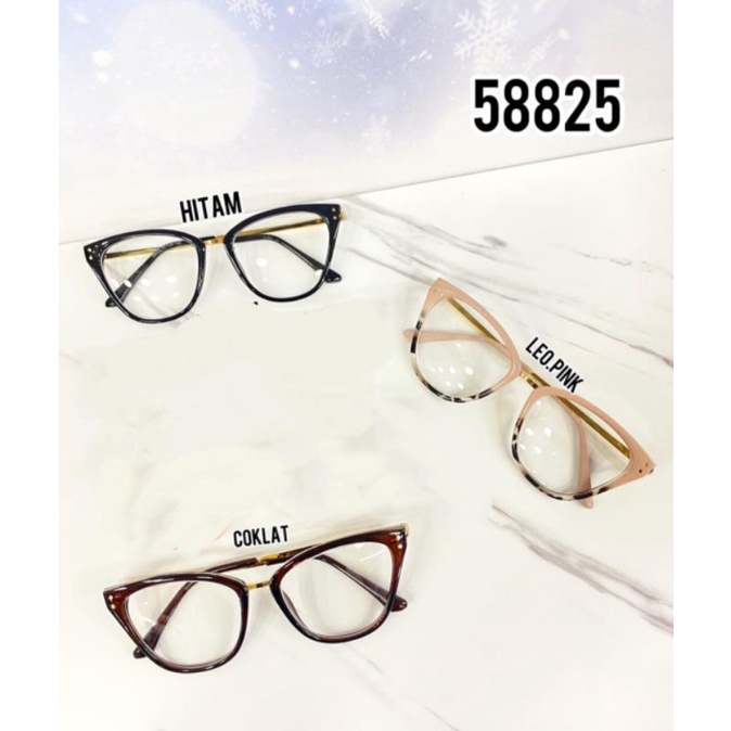 kacamata 58825 cat Eye bisa minus normal clynder paket photocromic photocromic atau blueray