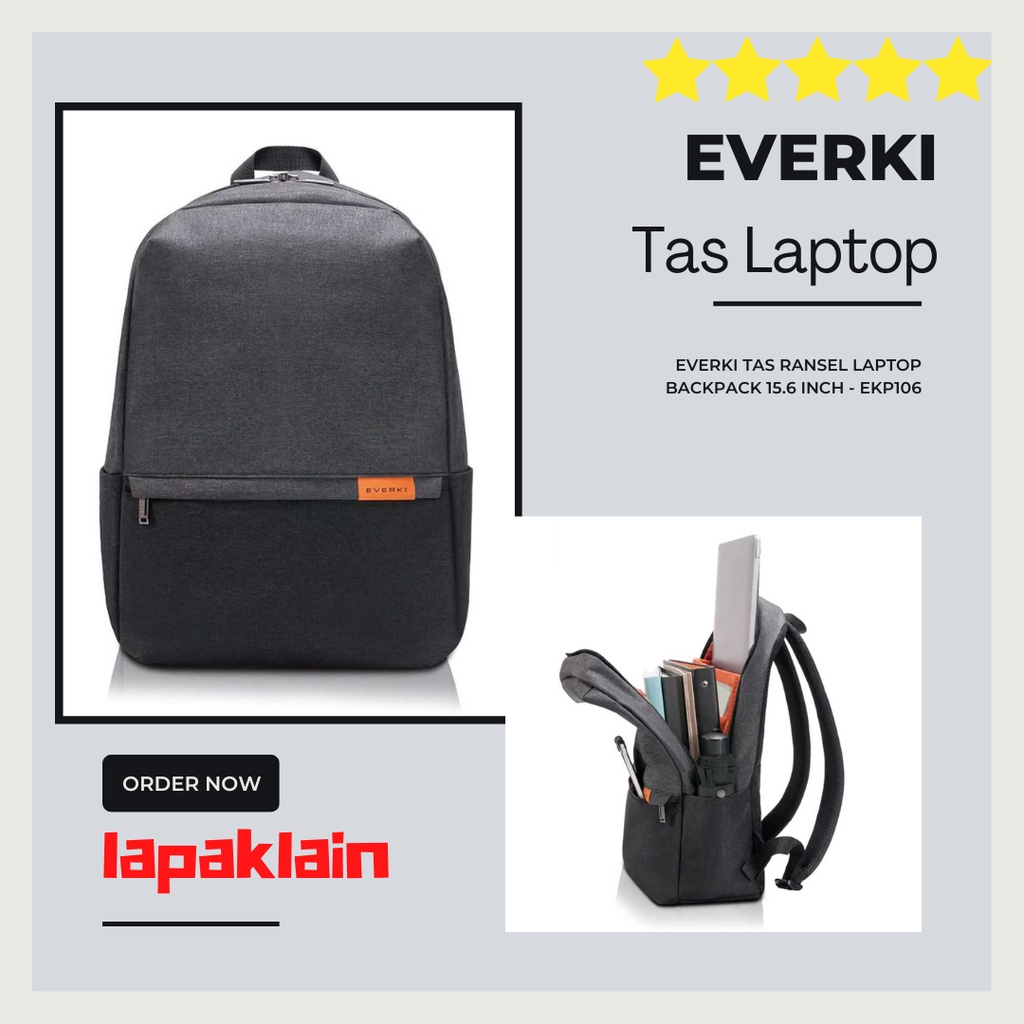 EVERKI Tas Ransel Laptop Backpack 15.6 Inch - EKP106