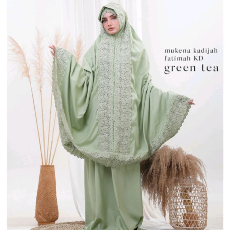 Mukena Khodijah FATIMAH Free Tas Cantik Full Bordir Bahan Katun Jumbo