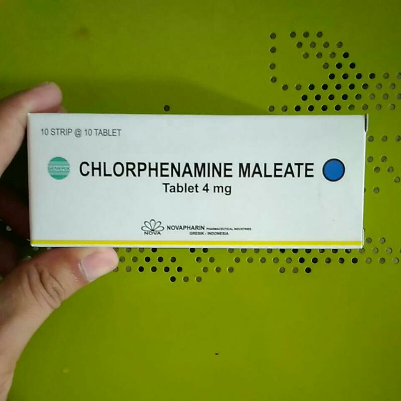 CHLORPHENAMINE MALEATE (CTM) TABLET GENERIK (OBAT ALERGI, GATAL, KALIGATA, BIDURAN)