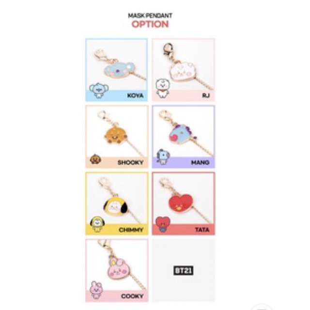 [ORDER] BT21 Mask Pendant Strap