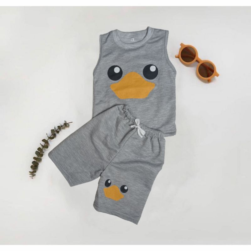 SETELAN UNISEX / SETELAN CEWEK COWOK // SETELAN LEKBONG KARAKTER / SETELAN ANAK POLOS USIA 1-5 TAHUN-7