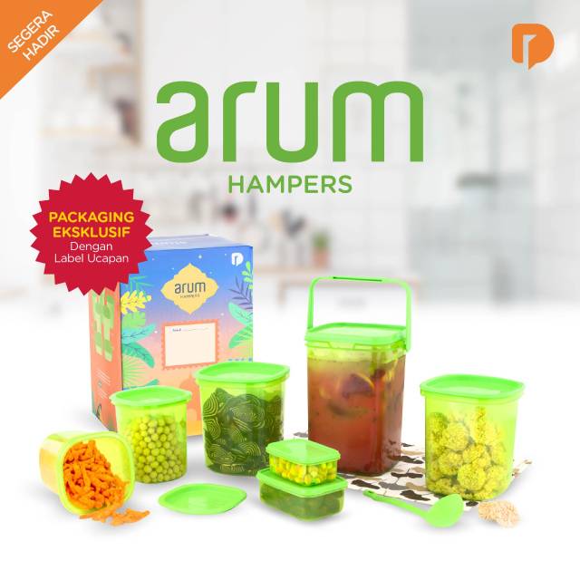 

Eksklusif Hampers Lebaran Arum Set Dengan Design Dus Ucapan / Toples Set Serbaguna Gift Box