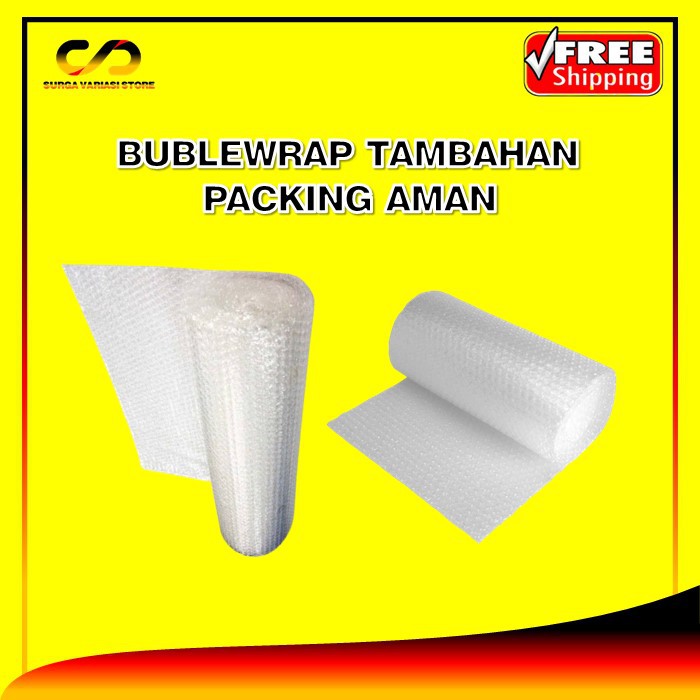 

Tambahan packing Bublewrap pengiriman aman