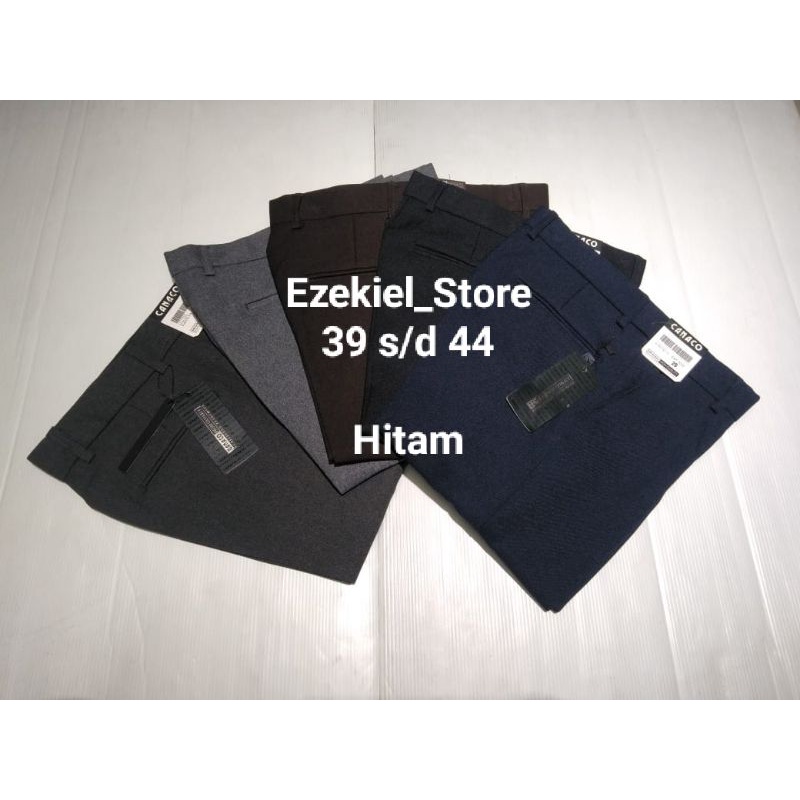 celana bahan kerja pria jumbo slim fit   celana kerja bahan pria jumbo slim fit   hitam