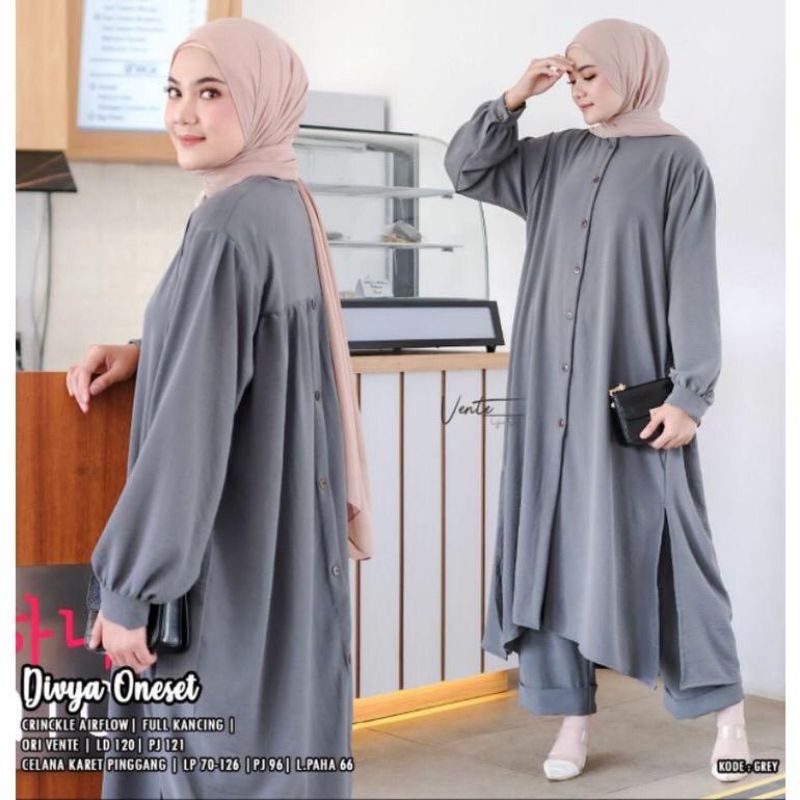SETELAN WANITA||BAJU HIJAB DEWASA||ONE SET