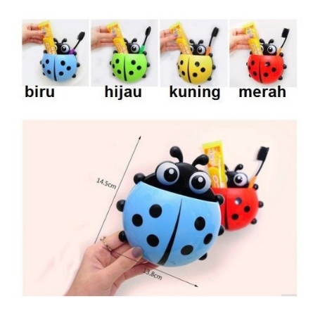 H222 Tempat Odol &amp; Sikat Gigi Ladybug / Kumbang