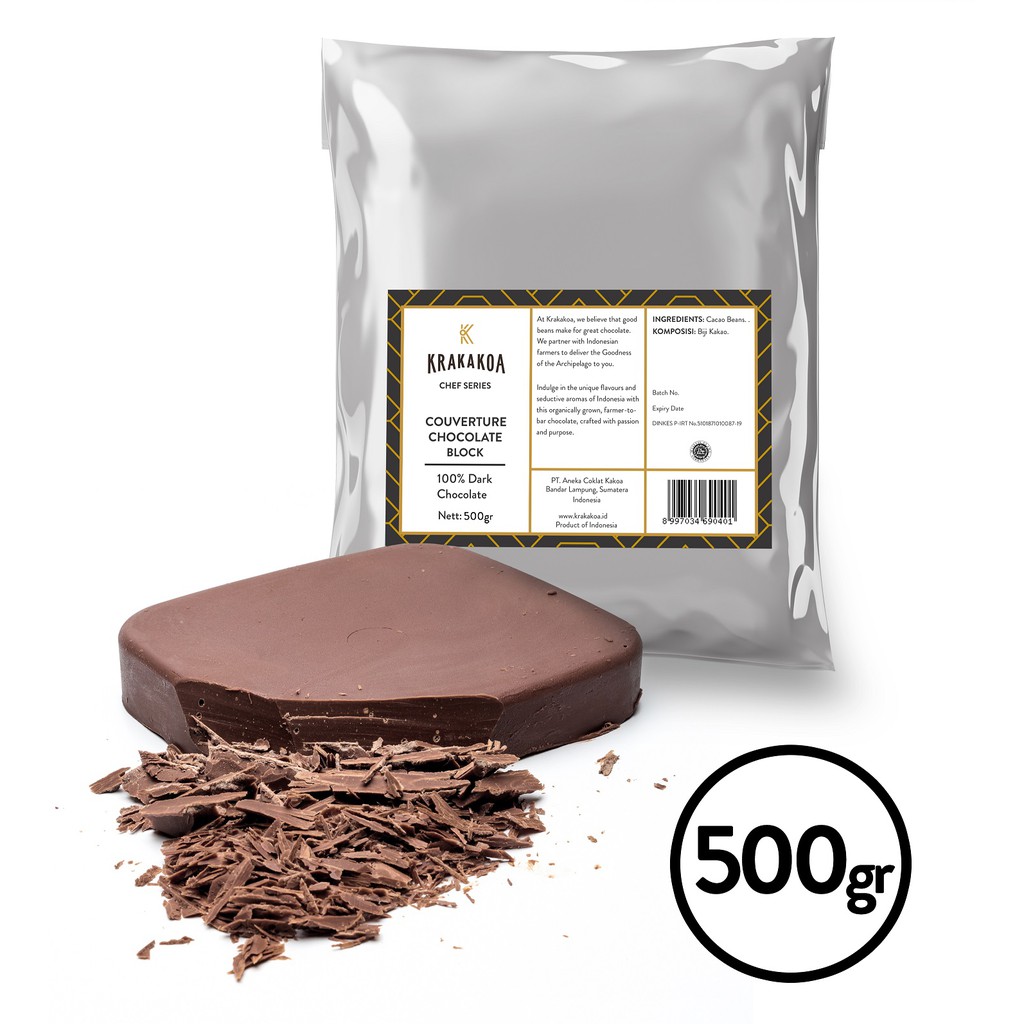 

100% Dark Chocolate Couverture 500gr