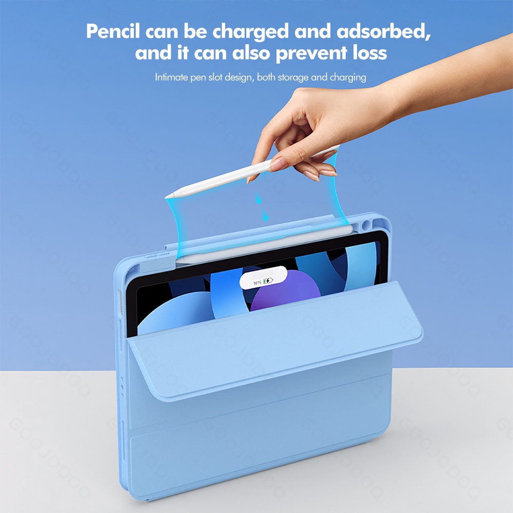 【Beli dua diskon 20%】 GOOJODOQ Upgraded tablet case 360 Degree Rotating Case For ipad with Smart strong magnetic stand