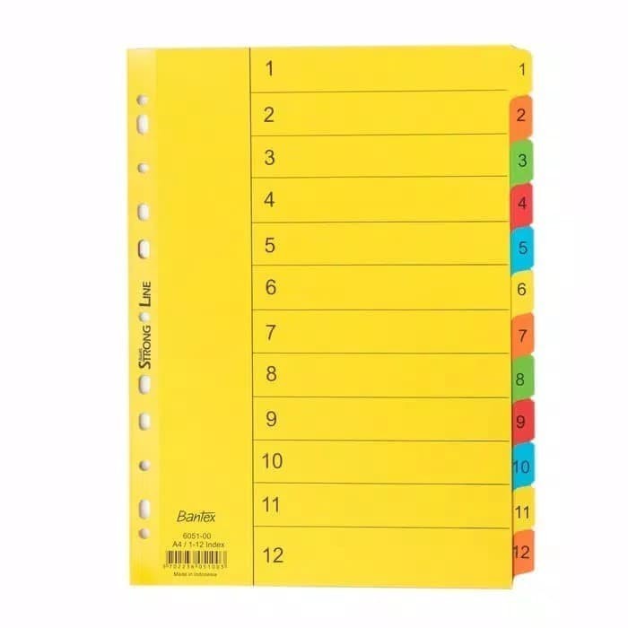 

Aman Bantex Dividers Pembatas Angka Ordner Buku Terlaris