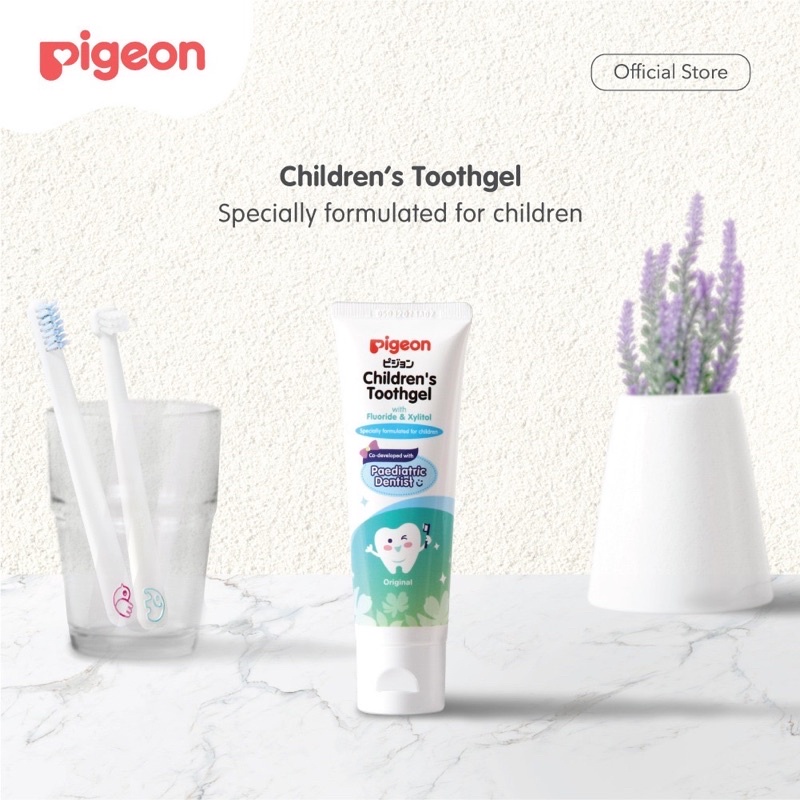 PIGEON Children's Toothgel Grape Flavour &amp; Original 45Gr