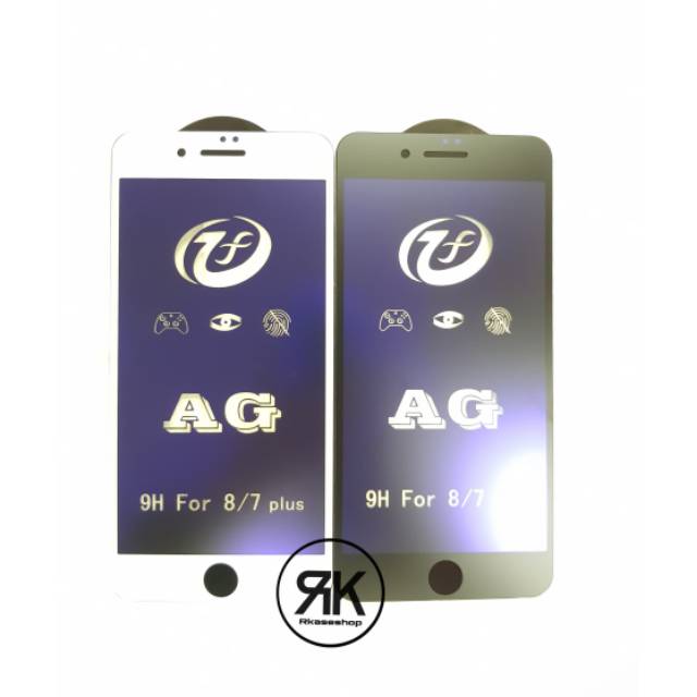 Tempered glass full Anti minyak matte Glare iphone 7 8 PLUS anti gores kaca