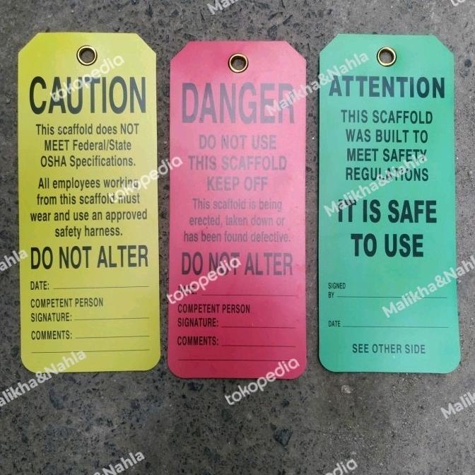 

Office & Stationery | Document Organizer | Heavyduty Scaffolding Tag Danger | Best Seller