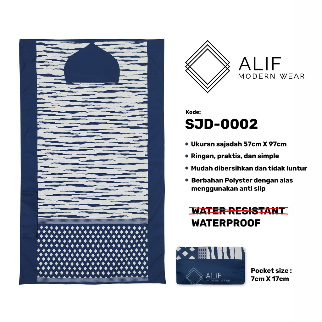 ALIF SAJADAH TRAVEL / SAKU / PORTABLE / WATERPROOF ( ALIF MODERN WEAR SJD-0002 )