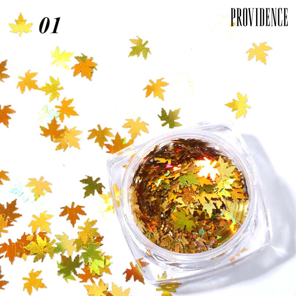 Providence Autumn Glitter Gradient Maple Leaf Nail Art Sequins Applique Christmas Decor