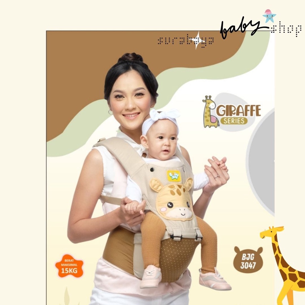 BABY JOY GENDONGAN HIPSEAT PINGUIN/ZOO / GIRAFFE / KOKKA / MICKIE / LITTLE PO / RABBIT / LITTLE FOREST SERIES - BJG3038