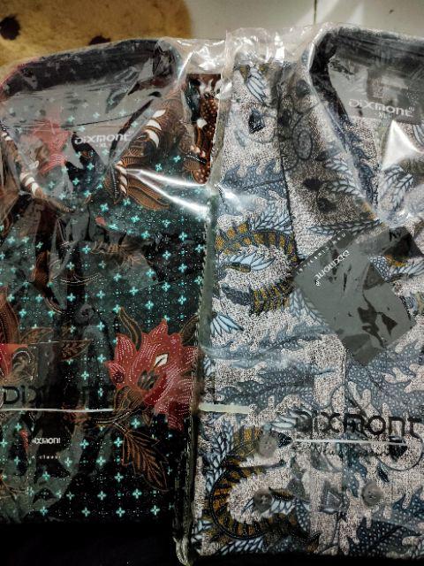 Kemeja Batik Pria Lengan Panjang Bl28 Katun Motif Modern Dixmont Semi Slimfit Premium