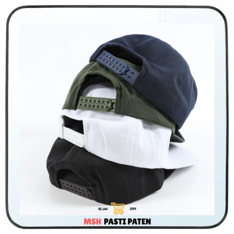 Topi snapbag polos premium unisex