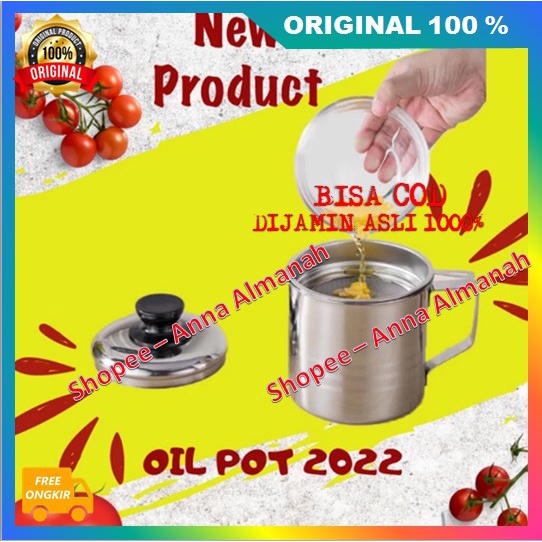 PROMO Oil Pot Filter Oil Oil Pot Filter Gelas Saringan Minyak Stainless Steel 100% ASLI ORIGINAL