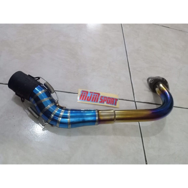 Leher knalpot mio sporty blue. Leheran mio blue rainbow