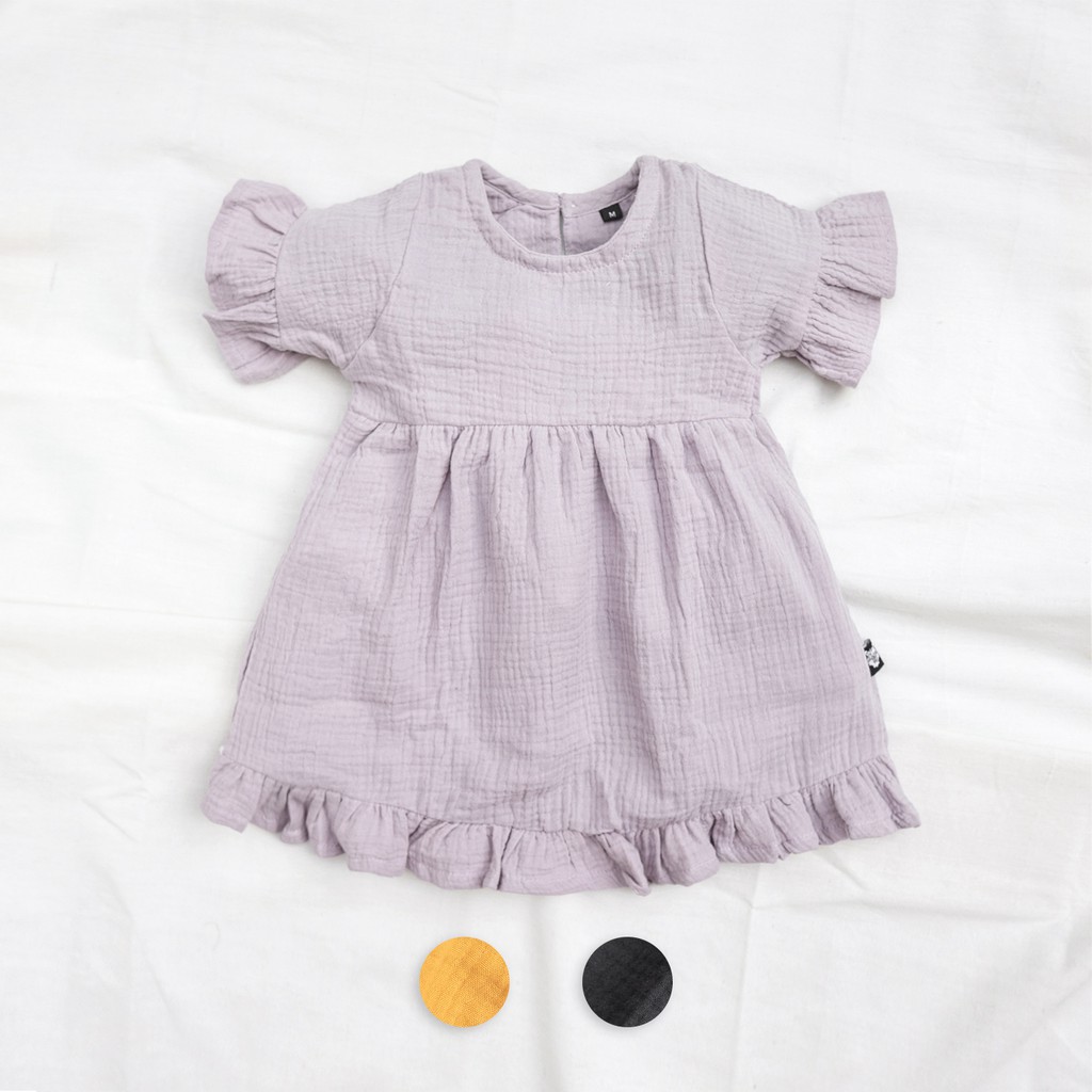 Crinkled Cotton Dress - Bayi Perempuan