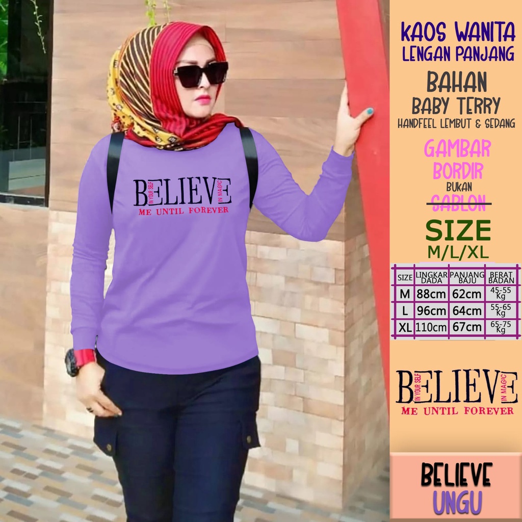 kaos lengan panjang wanita t shirt jaket sweater