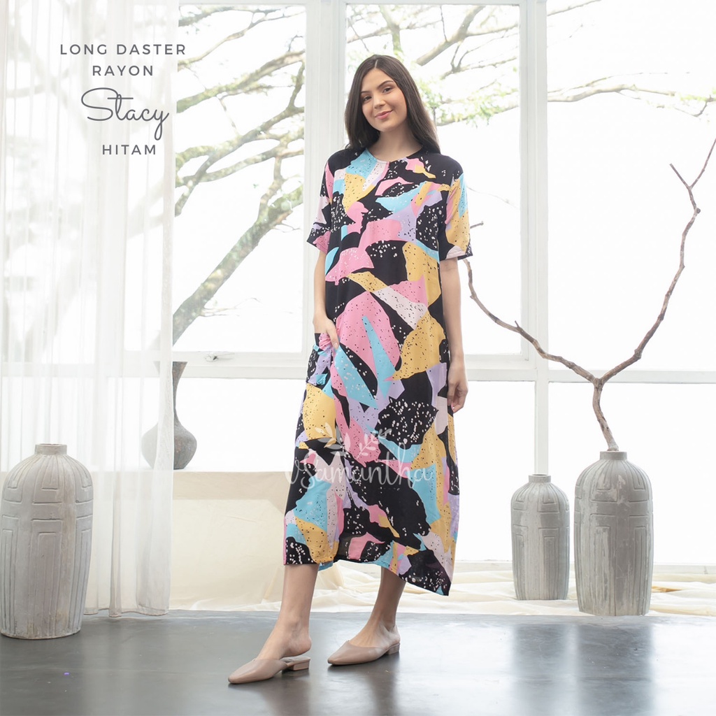 Long Daster Rayon Motif