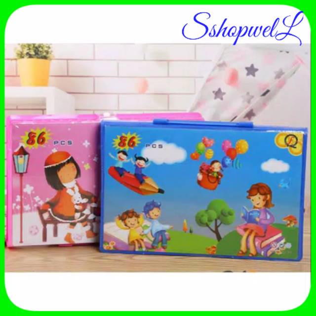 

*COLOURING SET 86 IN 1 CRAYON KARAKTER CAT AIR IMPORT