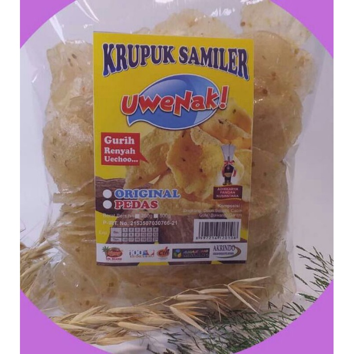

kerupuk samiler pedas 500 gr
