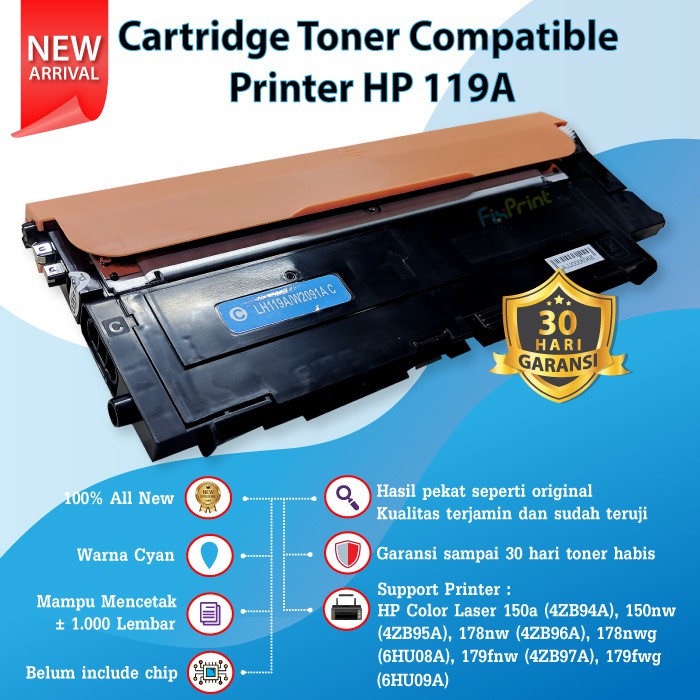 Toner Cartridge HP 119A W2092A W2093A W2091A W2090A Compatible 150a 150nw MFP 178nw 179nw 179fnw