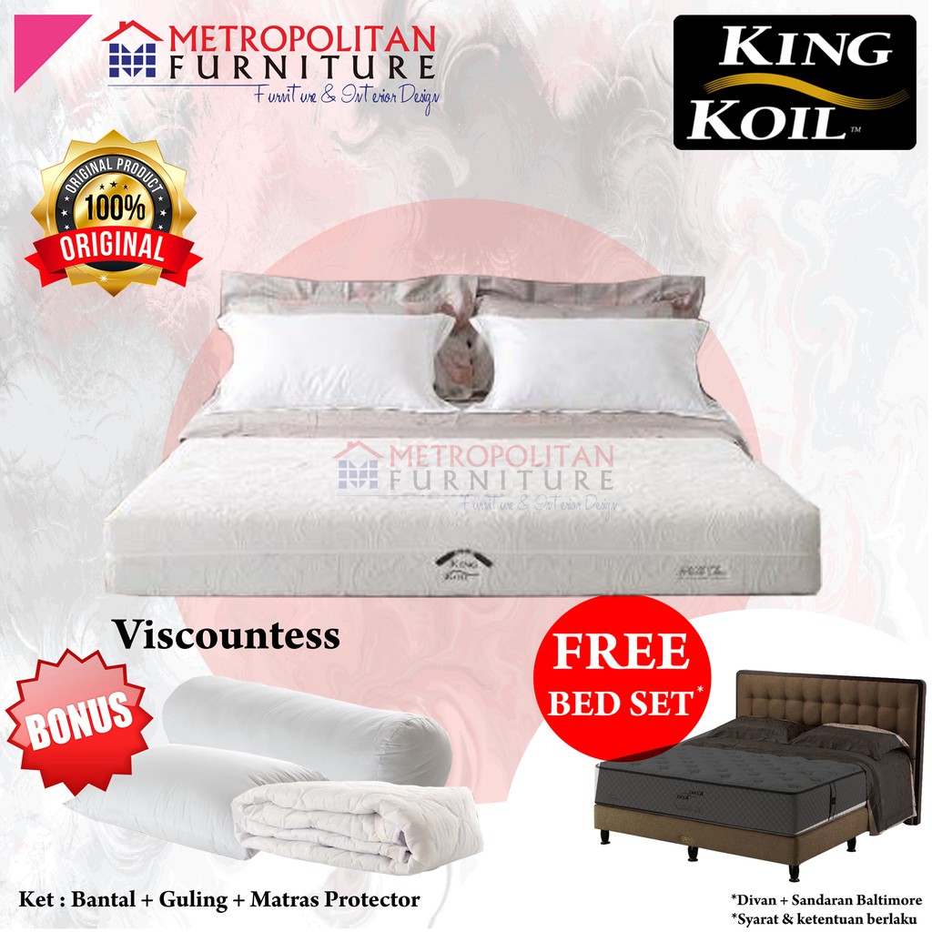 Springbed KING KOIL Viscountess FULL SET Kasur Spring bed Matras