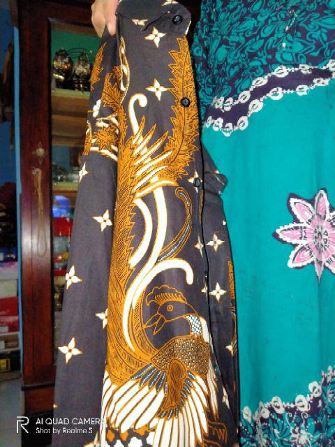 Manuk Ireng Sogan Kemeja Batik Pria Full Furing Katun Sragenan