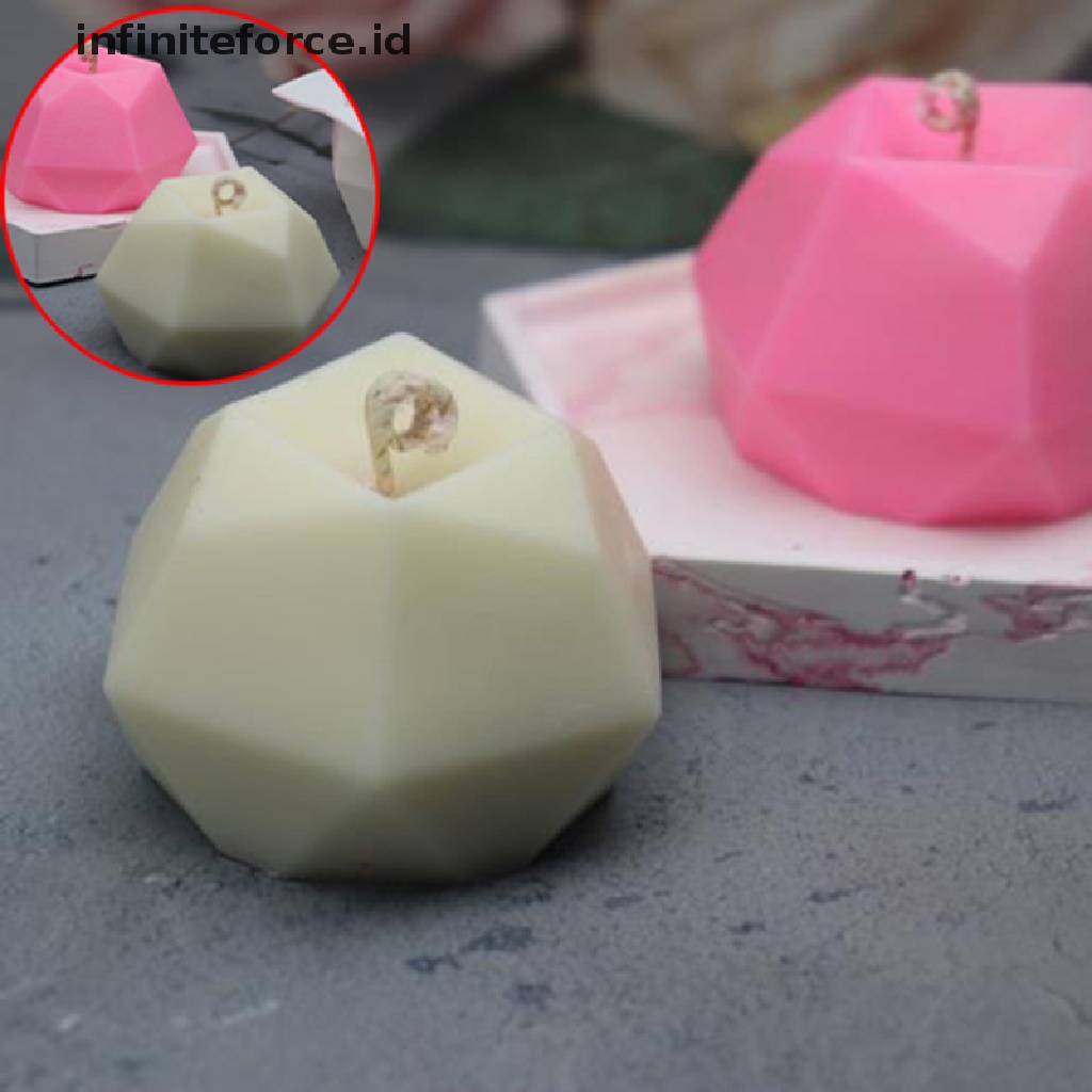 (Infiniteforce.Id) Cetakan Lilin Handmade Diy Bentuk Berlian Bahan Silikon