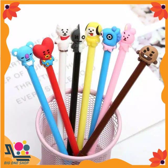 Pulpen Fancy Gel Pena Karakter BT21 Army KPOP