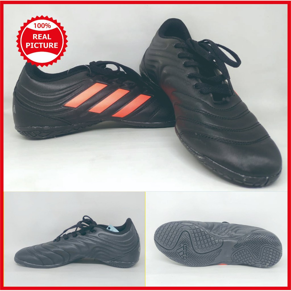 Sepatu Futsal Dewasa Adidas Copa Hitam List Orange Terbaru