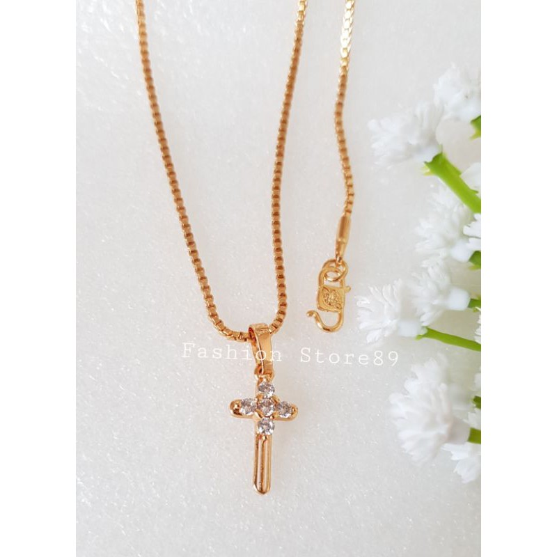 Kalung Salib xuping Salib fashion xuping tahan lama persis emas asli import