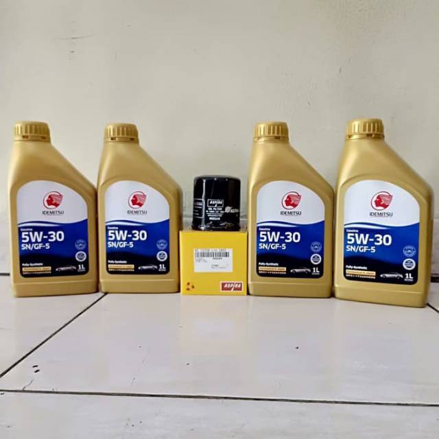 Paket Oli Mesin Mobil Idemitsu 5W-30 FS 4 Liter + Filter Oli Nissan Livina