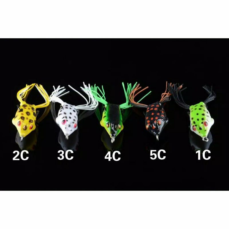 Umpan Pancing Bentuk Kodok Bahan Silikon Lembut Ukuran 4.2cm