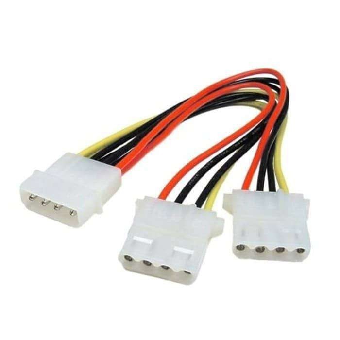 KABEL 4 PIN MOLEX MALE TO 2 MOLEX FEMALE SPLITTER CABANG