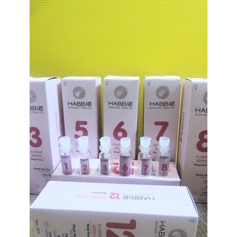 Habbie minyak telon flower series kemasan tester 3ml aromatic oil