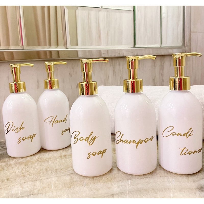 botol 250ml NEW gold PLATINUM LUXURY. aesthetic bottle refill tempat sabun cair pump estetik