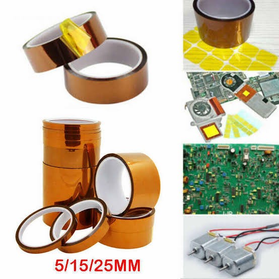 

NIKTO Lakban Isolasi Tahan Panas Kapton Polyimide Tape Soldering PCB - Lebar 20mm