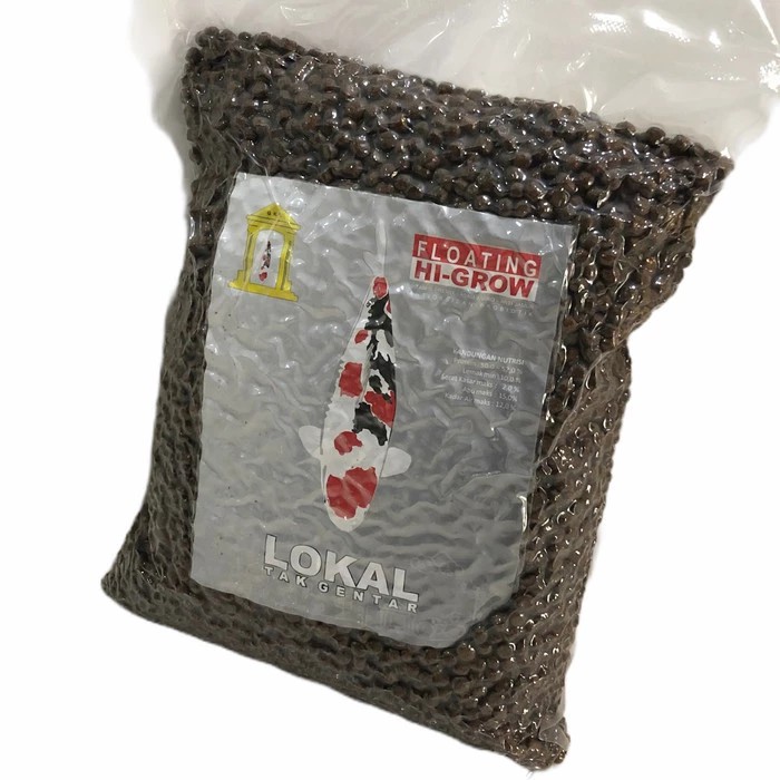 Pakan Koi LTG 1 Kg - Lokal Tak Gentar Floating, Size Medium Hi-Growth atau Paket Color.