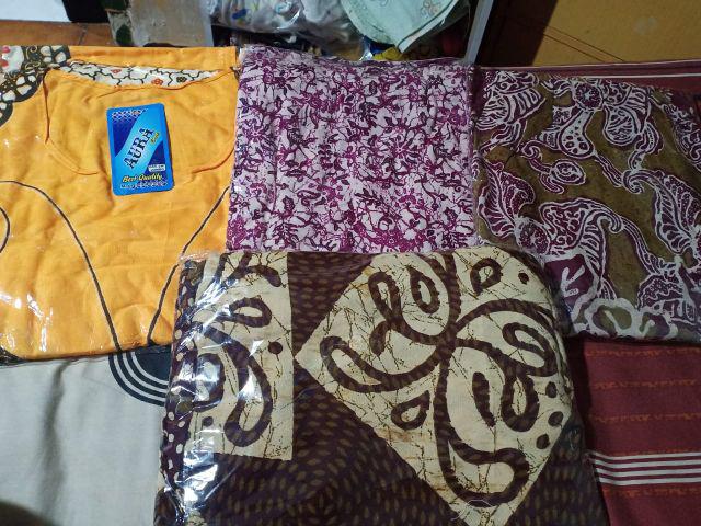 Gamis Batik Super Jumbo Sanea Grosir Baju Long Dress Pakaian Wanita Motif Cantik Lengan Panjang