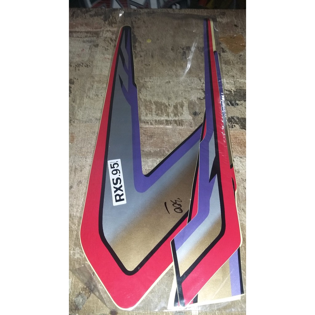 Stiker striping sticker yamaha rx spesial 1995 merah