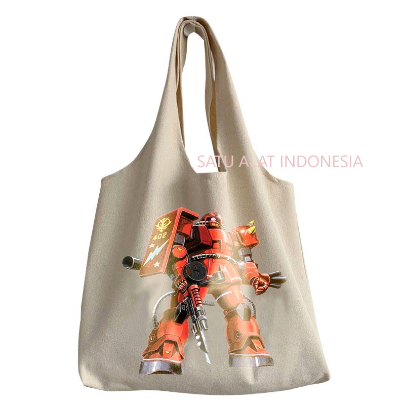 ANIME TOTEBAG 3.0 BESAR 100% CANVAS ORIGINAL ANIME GUNDAM KARTUN TOTE BAG VINTAGE 8899 BIG CANVAS BAG TAS KANVAS