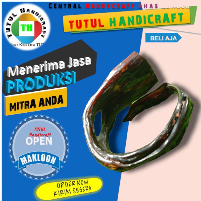 GELANG ASLI AKAR BAHAR MERAH JUMBO