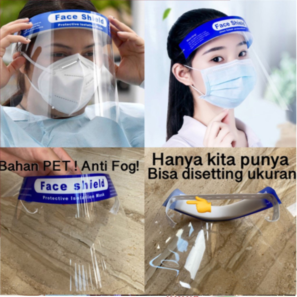 Face Shield Medis Tebel grade Faceshield Pelindung wajah ANTI FOG